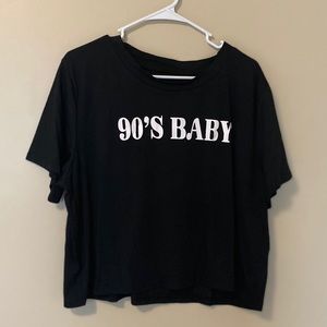 Black Crop Tee